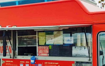 roter Miet-Foodtruck