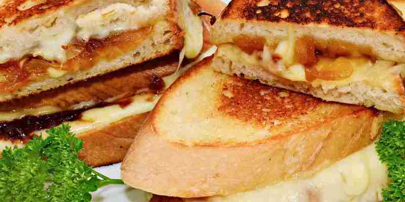 Grilled Cheese Sandwich Nahaufnahme
